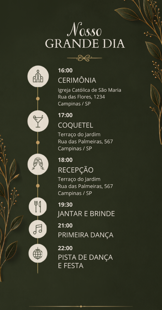 Cronograma do Casamento
